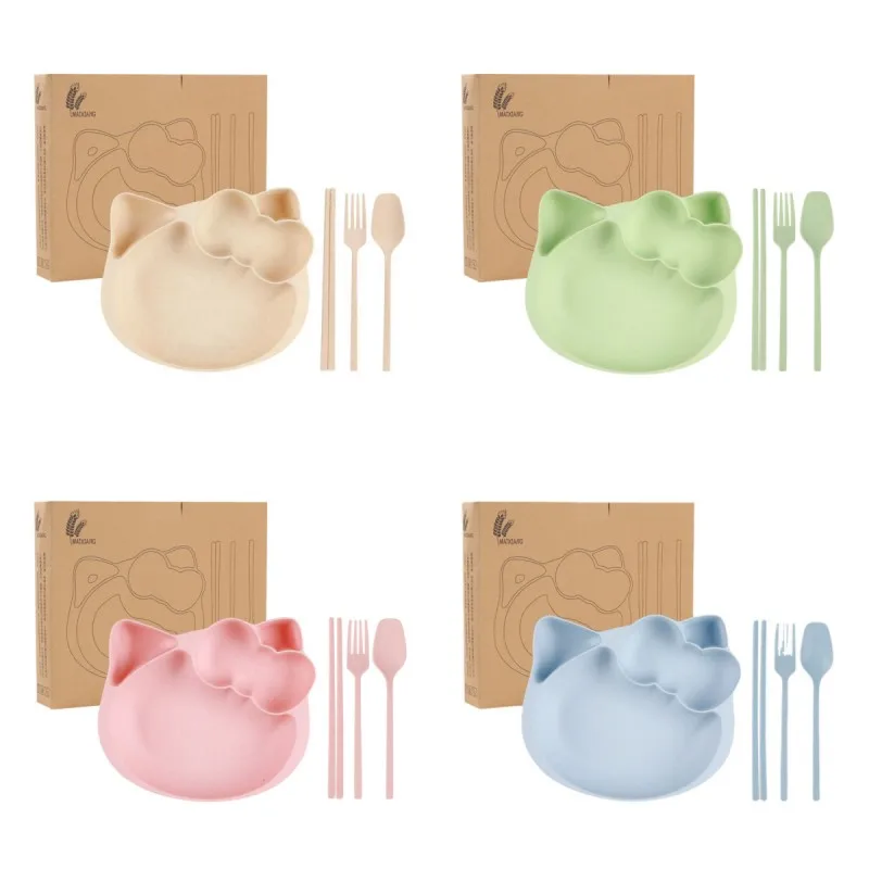 Hello Kitty Children Tableware Four Pieces Set Sanrio Environmental Safety Protection Cartoon Kt Cat Shaped Anti Slip Tableware
Hello Kitty Children Tableware Four Pieces Set Sanrio Environmental Safety Protection Cartoon Kt Cat Shaped Anti Slip Tableware