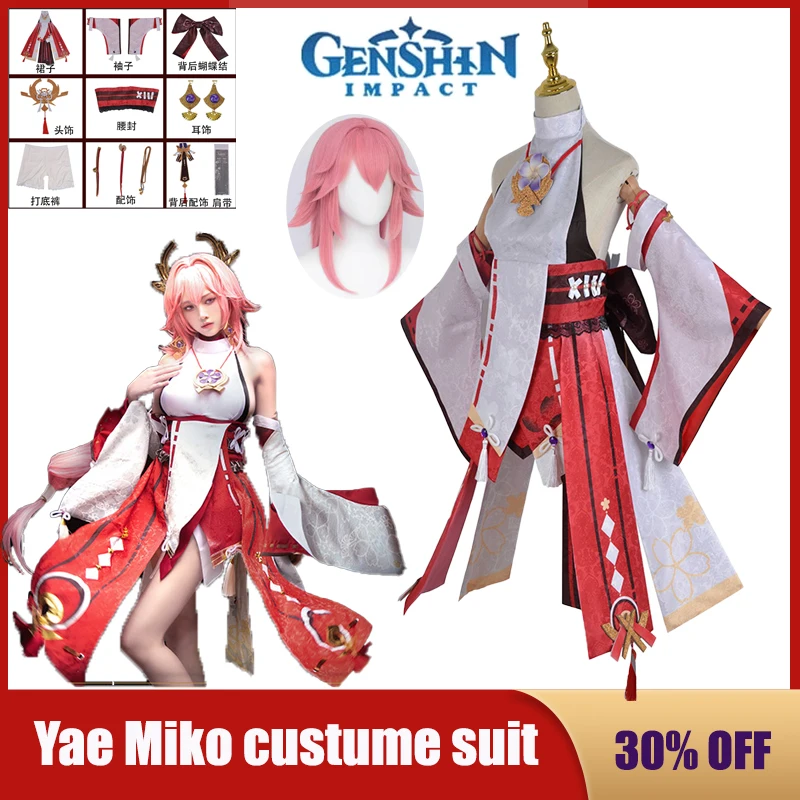 Yae Miko Genshin Impact Cosplay Anime Game Wig Dress Clothing Skirt Stocking Party Masquerade Halloween Costumes For Women
Yae Miko Genshin Impact Cosplay Anime Game Wig Dress Clothing Skirt Stocking Party Masquerade Halloween Costumes For Women