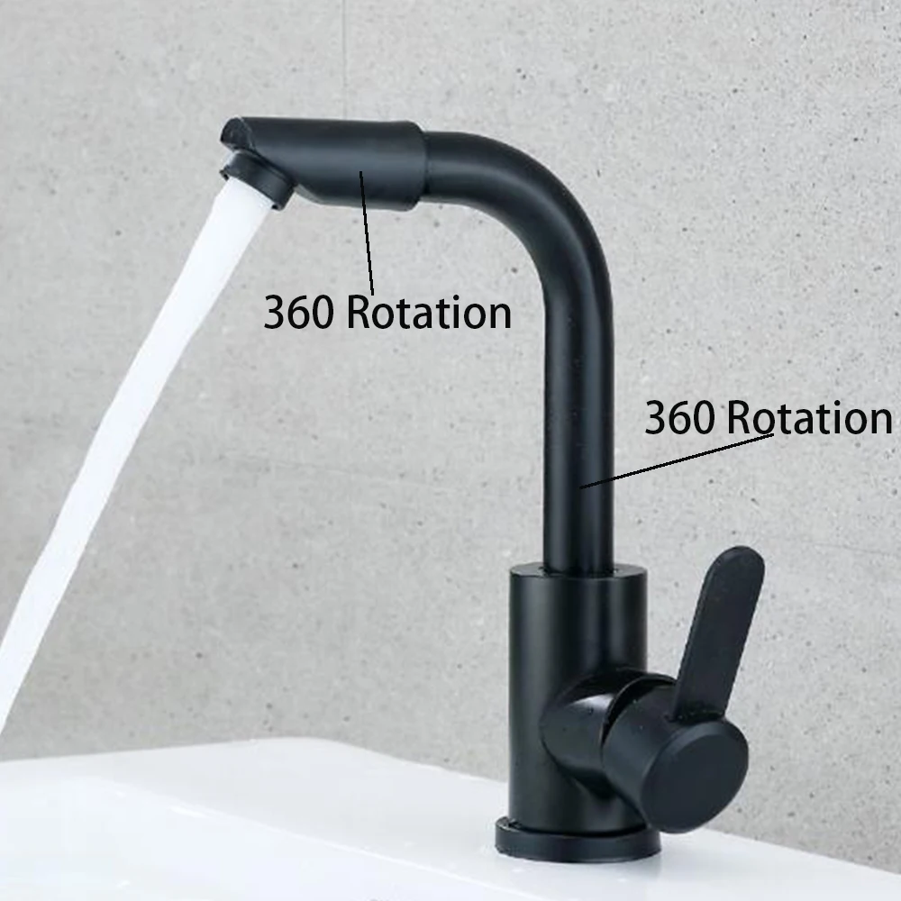 360 free rotation basin faucet taps body full stainless steel surface treatment brushed black negro color mixer water cold & hot
360 free rotation basin faucet taps body full stainless steel surface treatment brushed black negro color mixer water cold & hot