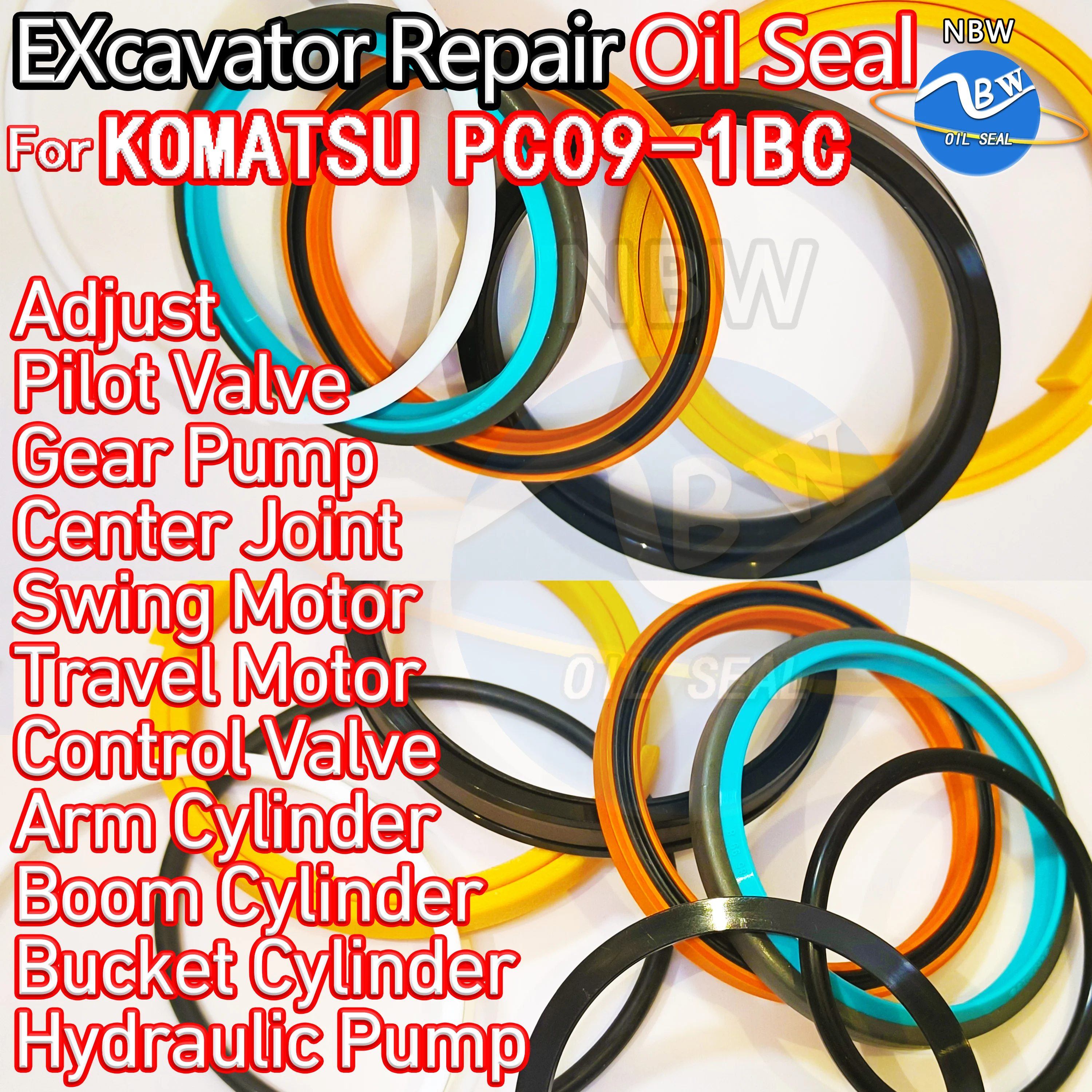 For KOMATSU PC09-1BC Excavator Oil Seal Kit High Quality Repair PC09 1BC Gasket Nitrile Pilot Valve NBR Nok Washer Skf ZENOAH
For KOMATSU PC09-1BC Excavator Oil Seal Kit High Quality Repair PC09 1BC Gasket Nitrile Pilot Valve NBR Nok Washer Skf ZENOAH
