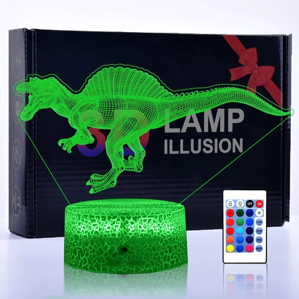 Dinosaur (Spinosaurus) 3D Lamp Acrylic USB LED Night Lights Neon Sign Lamp Christmas Decorations for Home Bedroom Birthday Gifts
Dinosaur (Spinosaurus) 3D Lamp Acrylic USB LED Night Lights Neon Sign Lamp Christmas Decorations for Home Bedroom Birthday Gifts