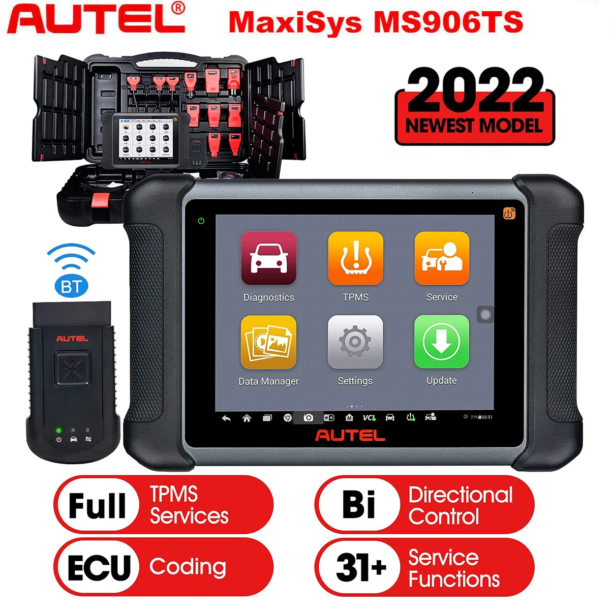 Autel MaxiSys MS906TS OBD2 автомобильный диагностический инструмент все Системы TPMS программируемый сканер кодирование ЭБУ OE-уровень диагностический ...
Autel MaxiSys MS906TS OBD2 автомобильный диагностический инструмент все Системы TPMS программируемый сканер кодирование ЭБУ OE-уровень диагностический ...