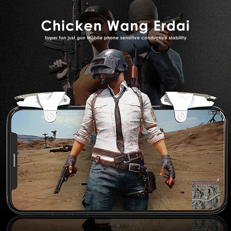Mobile Game Trigger for PUBG Phone Gaming Controller Gamepad Joystick Aim Shooting L1 R1 Alloy Key Button for IPhone Android
Mobile Game Trigger for PUBG Phone Gaming Controller Gamepad Joystick Aim Shooting L1 R1 Alloy Key Button for IPhone Android