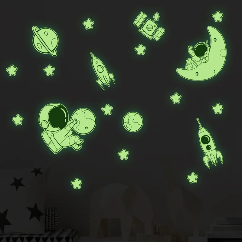 Luminous Stickers Moon Stars Space Astronauts Cartoon Children's Room Decoration Wall Decor Wall Stickers for Kids Rooms
Luminous Stickers Moon Stars Space Astronauts Cartoon Children's Room Decoration Wall Decor Wall Stickers for Kids Rooms