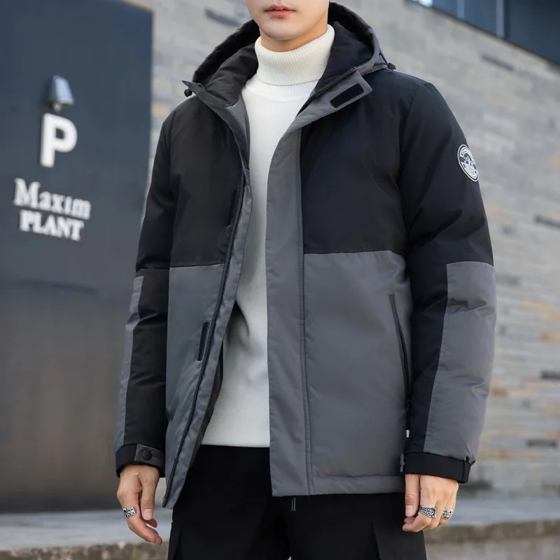 New Men's Jacket Winter Thickened Loose Cotton Coat Tooling Hooded Cotton Jacket Korean Version Contrast Color Cotton Coat
New Men's Jacket Winter Thickened Loose Cotton Coat Tooling Hooded Cotton Jacket Korean Version Contrast Color Cotton Coat