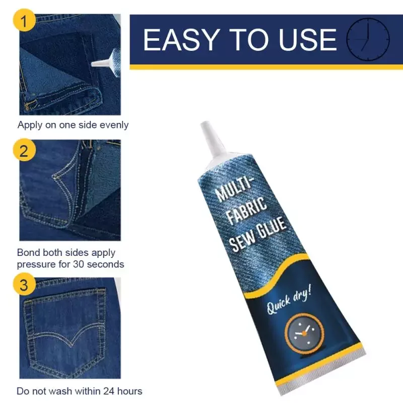 Sew Glue Liquid Multi-fabric Sewing Multi Function Clothing Repair Glue Universal Kit Fast Tack Dry Sewing Supplies
Sew Glue Liquid Multi-fabric Sewing Multi Function Clothing Repair Glue Universal Kit Fast Tack Dry Sewing Supplies