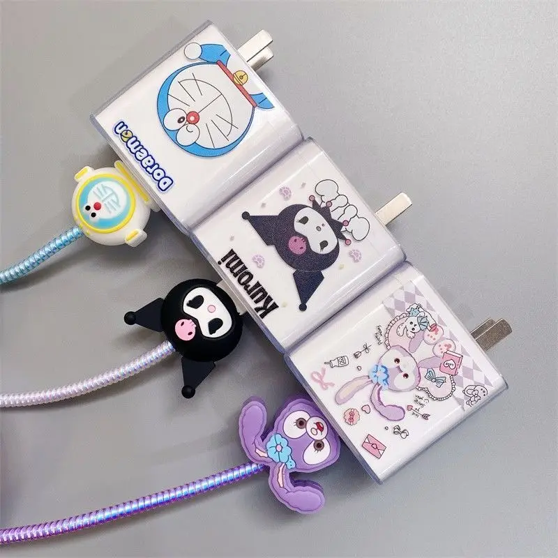 

Sanrio мультфильм Kuromi Apple зарядный кабель защитный чехол с защитой от перерыва обмотка веревка Быстрая зарядка 20 Вт Кабель для передачи данных Аксессуары