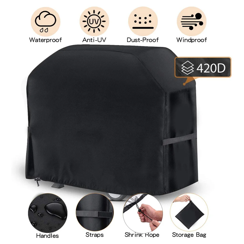 BBQ Grill Barbeque Cover Anti-Dust Waterproof Weber Heavy Duty Protector Equipment Guard Foldable Accessories Grilling Supplies
BBQ Grill Barbeque Cover Anti-Dust Waterproof Weber Heavy Duty Protector Equipment Guard Foldable Accessories Grilling Supplies