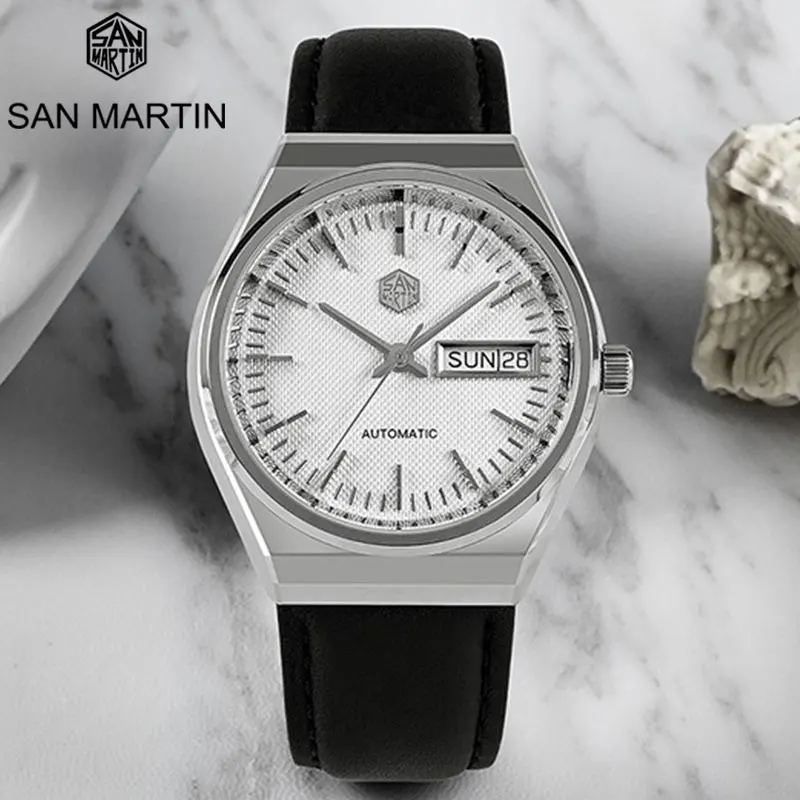 Часы San Martin мужские спортивные автоматические, люксовые модные механические деловые с сапфировым стеклом и двойным календарем, 37 мм, ST2100
Часы San Martin мужские спортивные автоматические, люксовые модные механические деловые с сапфировым стеклом и двойным календарем, 37 мм, ST2100