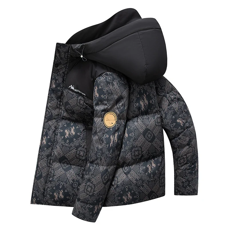 Duck Luxury White Brand 90% Down Puffer Jacket for Men Fashion Printed Short Style Hooded Down Coat Male Winter Clothes
Duck Luxury White Brand 90% Down Puffer Jacket for Men Fashion Printed Short Style Hooded Down Coat Male Winter Clothes