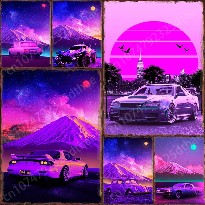 Neon Vintage Racing Metal Posters Metal Tin Sign Retro Car Plaques for Home Man Cave Garage Decor Custom Plate Wall Decoration
Neon Vintage Racing Metal Posters Metal Tin Sign Retro Car Plaques for Home Man Cave Garage Decor Custom Plate Wall Decoration