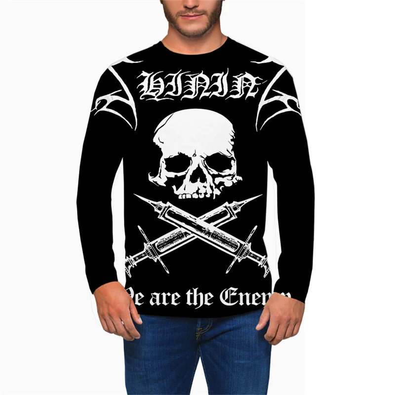 Men's 3D Skull Printed Long Sleeve T-Shirt Autumn New High Quality Round Neck Fashion Shirts Oversized Male 6XL Pullover Tops
Men's 3D Skull Printed Long Sleeve T-Shirt Autumn New High Quality Round Neck Fashion Shirts Oversized Male 6XL Pullover Tops
