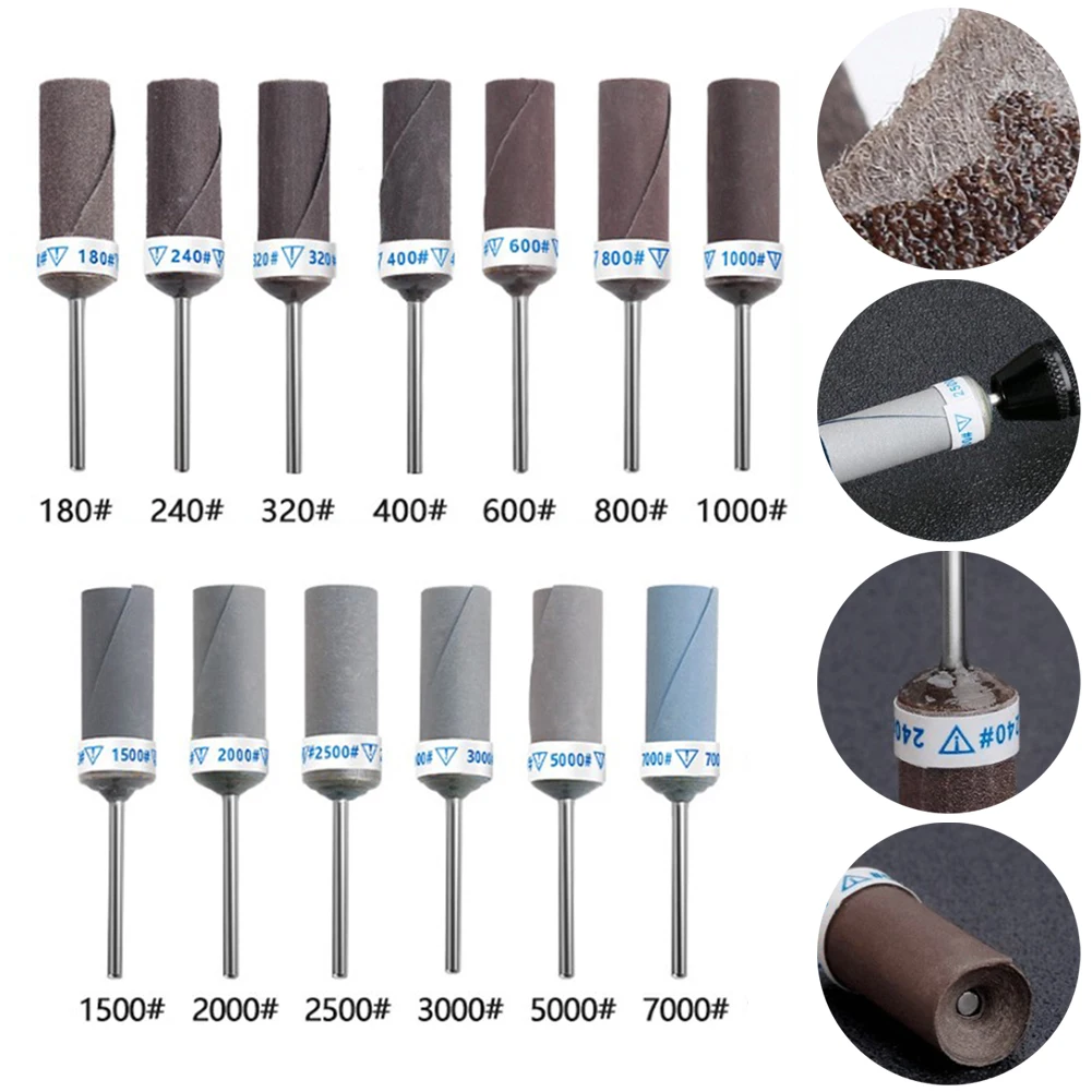 2.35mm 180-7000# Grit Dry Wet Use Sandpaper Stick Grinding Wheels Head For Wood Stone Jade Metal Abrasive Rotary Tools Parts
2.35mm 180-7000# Grit Dry Wet Use Sandpaper Stick Grinding Wheels Head For Wood Stone Jade Metal Abrasive Rotary Tools Parts