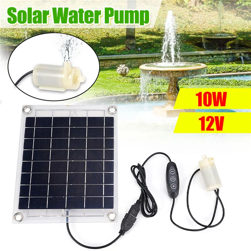 10W Solar Water Pump Solar Panel Fish Water Pool Kit 12V Garden Decoration Fish Pond Aquarium Fountain Irrigation Pool Pump
10W Solar Water Pump Solar Panel Fish Water Pool Kit 12V Garden Decoration Fish Pond Aquarium Fountain Irrigation Pool Pump