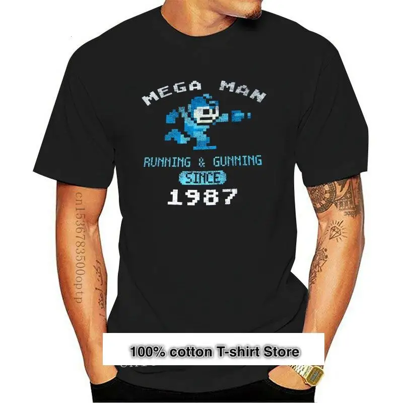 Новая мужская футболка Mega Man-футболка Megaman для бега и стрельбы с 1987 года, мультяшная футболка для мужчин, модная футболка унисекс 2021
Новая мужская футболка Mega Man-футболка Megaman для бега и стрельбы с 1987 года, мультяшная футболка для мужчин, модная футболка унисекс 2021