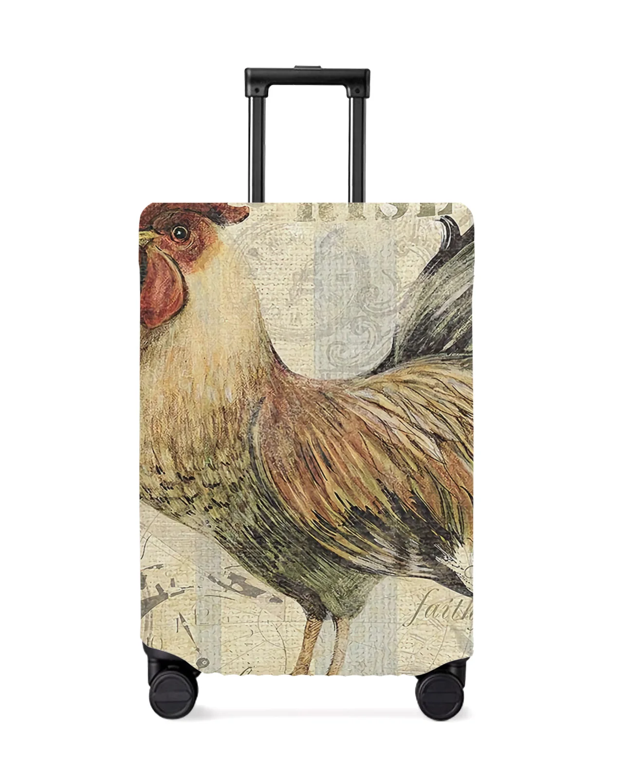 

Vintage Rooster Retro Farm Travel Luggage Cover Elastic Baggage Cover For 18-32 Inch Suitcase Case Dust Cover Travel Accessories