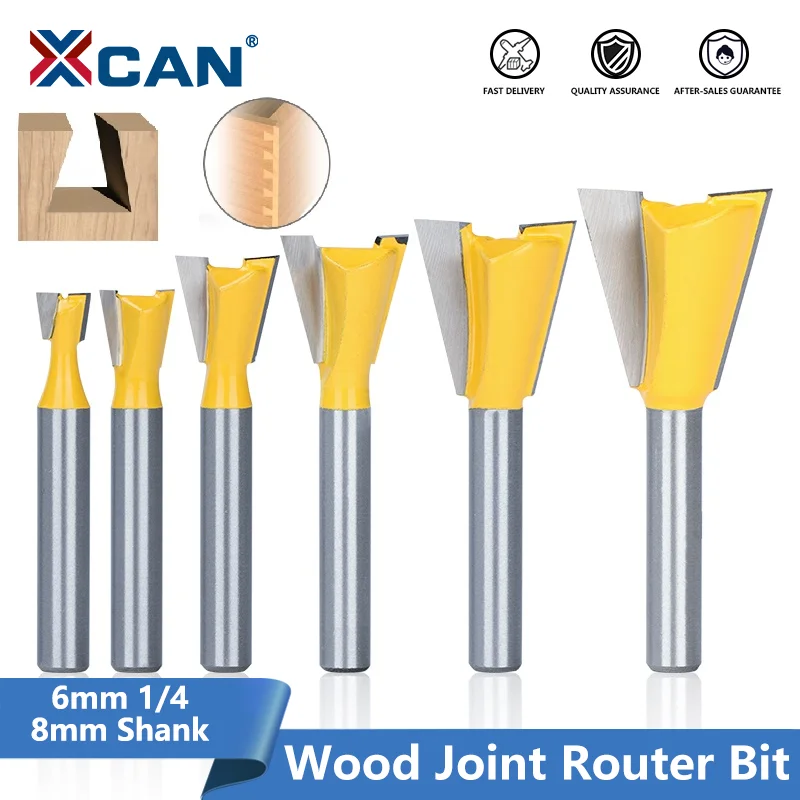 XCAN Dovetail Joint Router Bits Set 6mm 8mm 1/4 Shank 14 Degree Woodworking Engraving Bit Milling Cutter for Wood Tenon Cutter
XCAN Dovetail Joint Router Bits Set 6mm 8mm 1/4 Shank 14 Degree Woodworking Engraving Bit Milling Cutter for Wood Tenon Cutter