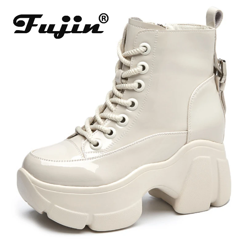 Fujin/лакированные туфли-лодочки на танкетке 6 см; Брендовые ботильоны из натуральной кожи; Сезон весна-осень; Женская модная обувь на платформе с подкладкой
Fujin/лакированные туфли-лодочки на танкетке 6 см; Брендовые ботильоны из натуральной кожи; Сезон весна-осень; Женская модная обувь на платформе с подкладкой