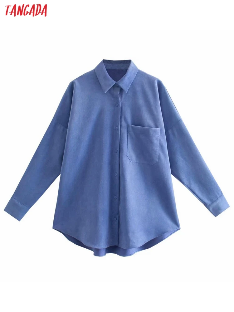 Tangada Women Retro Oversized Blue Corduroy Thick Shirt Long Sleeve Chic Female Casual Loose Shirt Tops 6X10
Tangada Women Retro Oversized Blue Corduroy Thick Shirt Long Sleeve Chic Female Casual Loose Shirt Tops 6X10