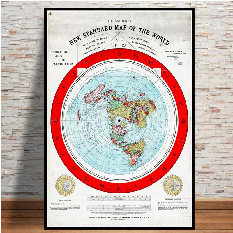 Poster And Prints 1892 Flat Earth Map Movie World Map Modern Painting Art Wall Pictures For Living Room Home Collection Decor
Poster And Prints 1892 Flat Earth Map Movie World Map Modern Painting Art Wall Pictures For Living Room Home Collection Decor
