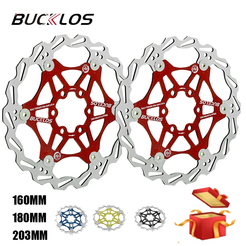 BUCKLOS 180mm Floating rotor 160mm Brake rotor heat dissipation disc brake pad For MTB XC Downhill disc pads Cycling Parts
BUCKLOS 180mm Floating rotor 160mm Brake rotor heat dissipation disc brake pad For MTB XC Downhill disc pads Cycling Parts