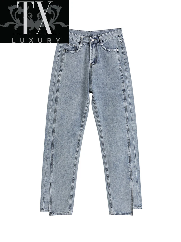 Jeans Women Pantalon Pour Femme High Waist Washed Ligh Blue Denim Trousers Fashion All-Match Wide Leg Pants Autumn Clothes
Jeans Women Pantalon Pour Femme High Waist Washed Ligh Blue Denim Trousers Fashion All-Match Wide Leg Pants Autumn Clothes
