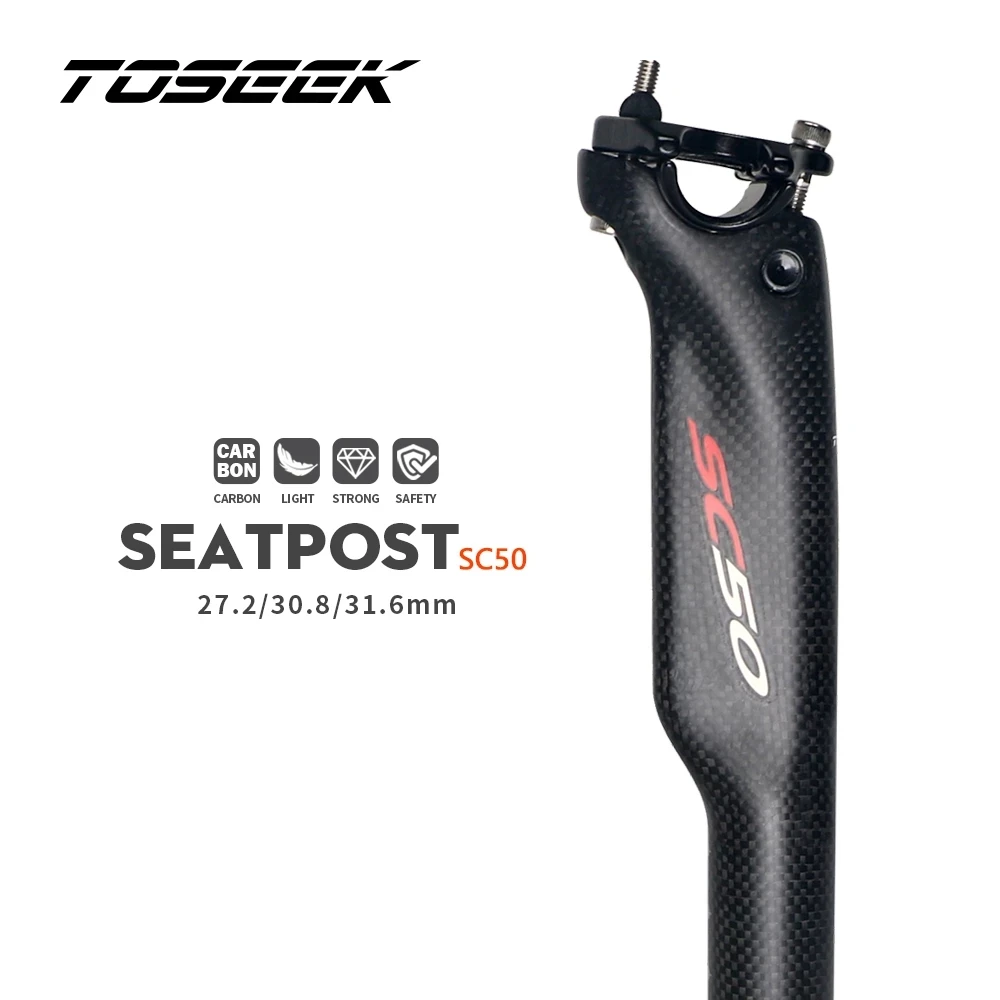 TOSEEK SC50 Carbon Bicycle Seatpost Bike Seat Post Seat Offset 20mm Diameter 27.2/30.8/31.6mm Cycling MTB Road Parts
TOSEEK SC50 Carbon Bicycle Seatpost Bike Seat Post Seat Offset 20mm Diameter 27.2/30.8/31.6mm Cycling MTB Road Parts
