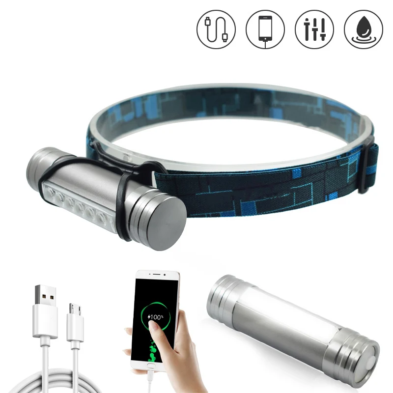 6*COB LED Headlamp Helmet Lamp 800 Lumens USB Rechargeable Headlight 3 Mode Head Light Built-in 2200mAh Battery Camping Lantern
6*COB LED Headlamp Helmet Lamp 800 Lumens USB Rechargeable Headlight 3 Mode Head Light Built-in 2200mAh Battery Camping Lantern