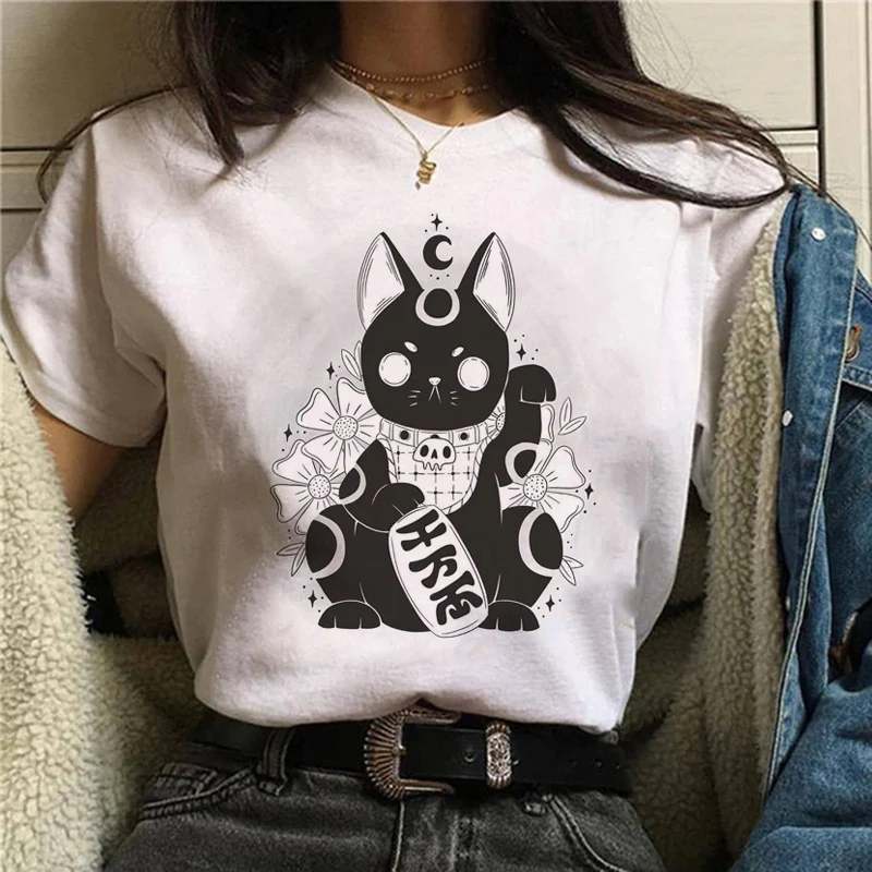 Short Sleeve funny Tshirt Black Cat 90s Tee Women Top Casual Clothes Lady Fashion aesthetic Summer Tshirt Female Graphic T-Shirt
Short Sleeve funny Tshirt Black Cat 90s Tee Women Top Casual Clothes Lady Fashion aesthetic Summer Tshirt Female Graphic T-Shirt