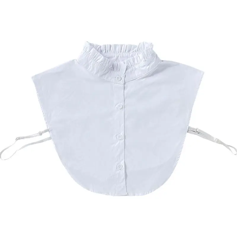 Women Sweet Wrinkled Ruffles Fake Stand Collar Layering White Sweater Half-Shirt X7XC
Women Sweet Wrinkled Ruffles Fake Stand Collar Layering White Sweater Half-Shirt X7XC