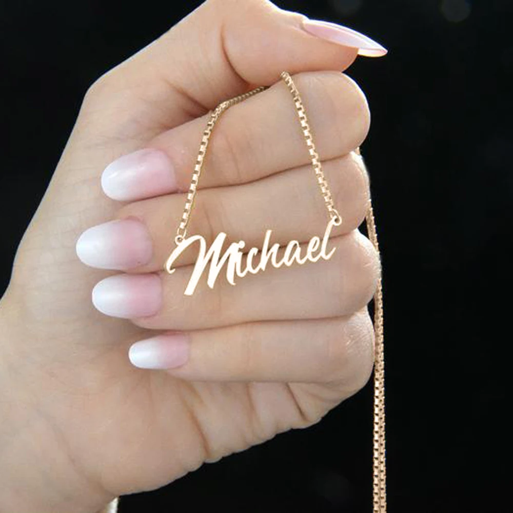 Women Personalized Stainless Steel Necklace Customized Name Letter Phase Necklace Collar Fashion Jewelry Collar Acero Inoxidable
Women Personalized Stainless Steel Necklace Customized Name Letter Phase Necklace Collar Fashion Jewelry Collar Acero Inoxidable