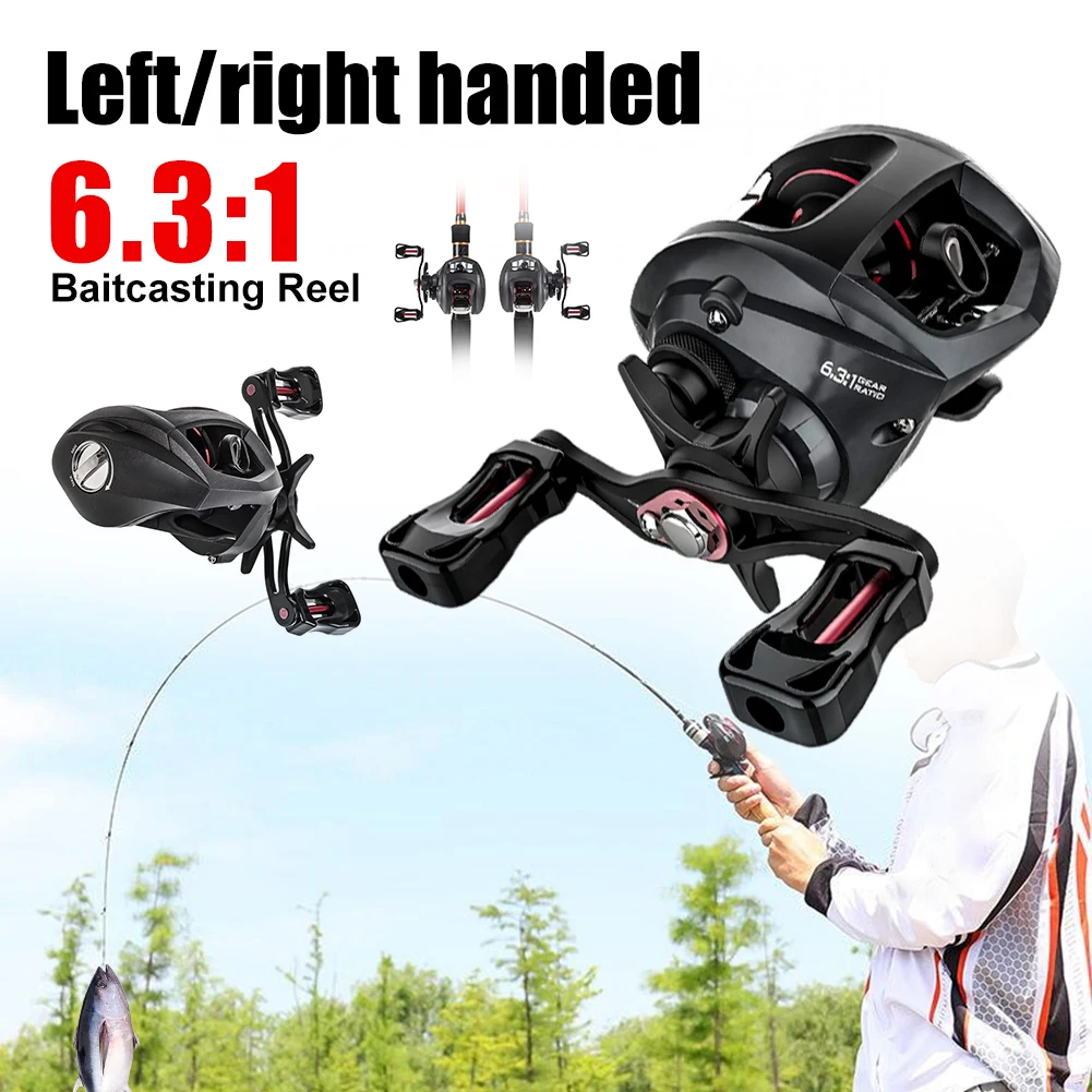 Baitcasting Reel Lightweight Fishing Reel 8KG Max Drag 6.3:1 Ratio Adjustable Magnetic Brake System Saltwater Freshwater Reel
Baitcasting Reel Lightweight Fishing Reel 8KG Max Drag 6.3:1 Ratio Adjustable Magnetic Brake System Saltwater Freshwater Reel