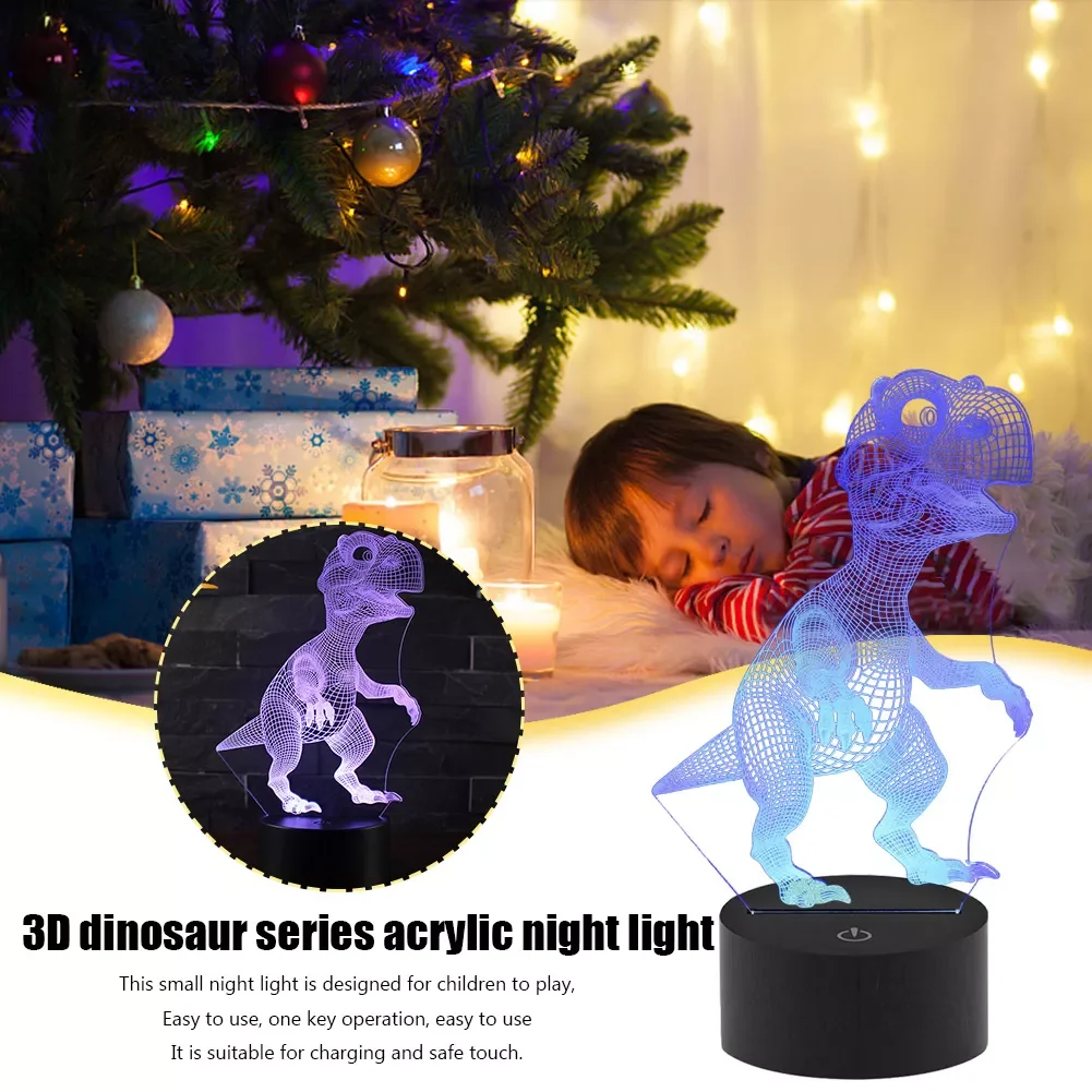 3D Dinosaur Night Light LED Colorful Animal Remote Control Touch Table Lamp Bedroom Bedside Decor Kids Children Birthday Gift
3D Dinosaur Night Light LED Colorful Animal Remote Control Touch Table Lamp Bedroom Bedside Decor Kids Children Birthday Gift