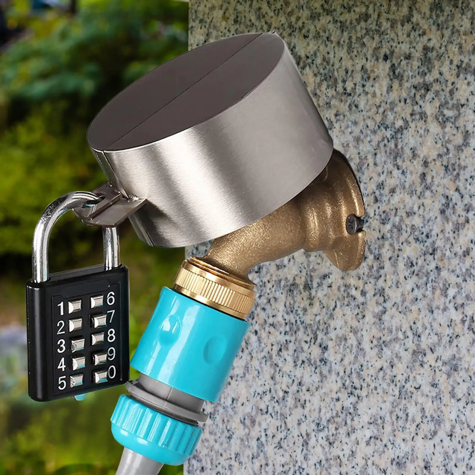 Outdoor Faucet Cover Locks System, Prevent Unauthorized Use, Garden Hose and 
Outdoor Faucet Cover Locks System, Prevent Unauthorized Use, Garden Hose and