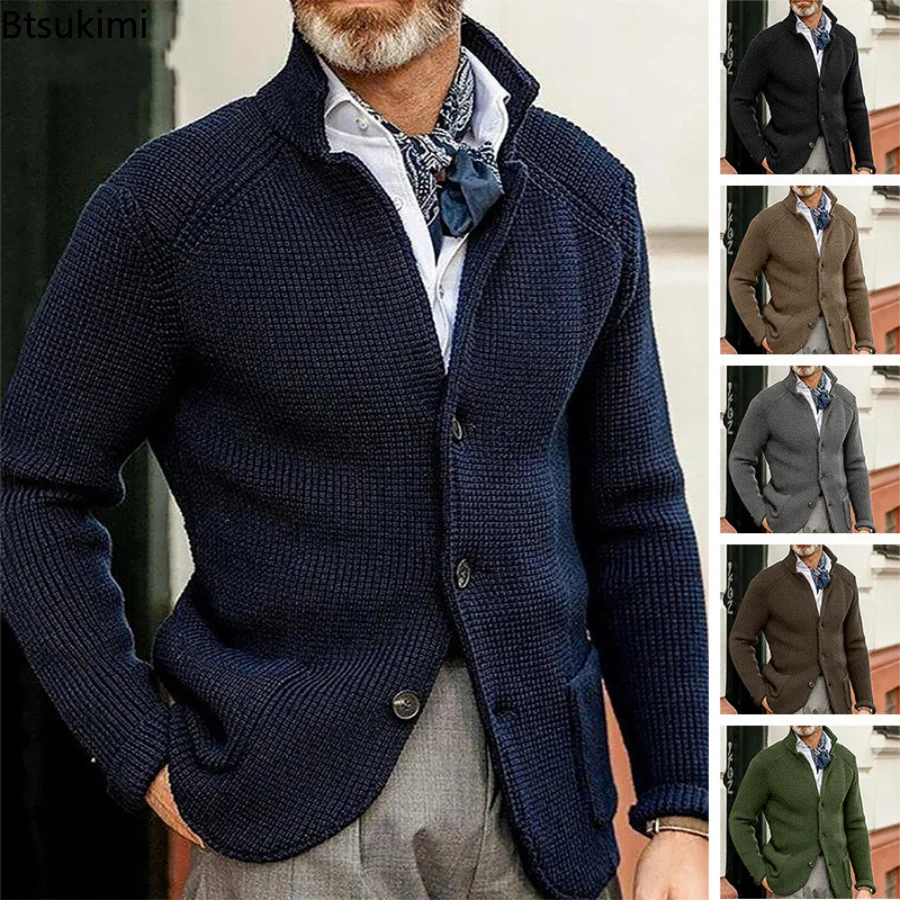 New2023 Mens Stand Collar Knitted Coat Long Sleeve Sweater Cardigan Jacket Solid Thick Warm Casual Cardigan Knitting Sweatercoat
New2023 Mens Stand Collar Knitted Coat Long Sleeve Sweater Cardigan Jacket Solid Thick Warm Casual Cardigan Knitting Sweatercoat