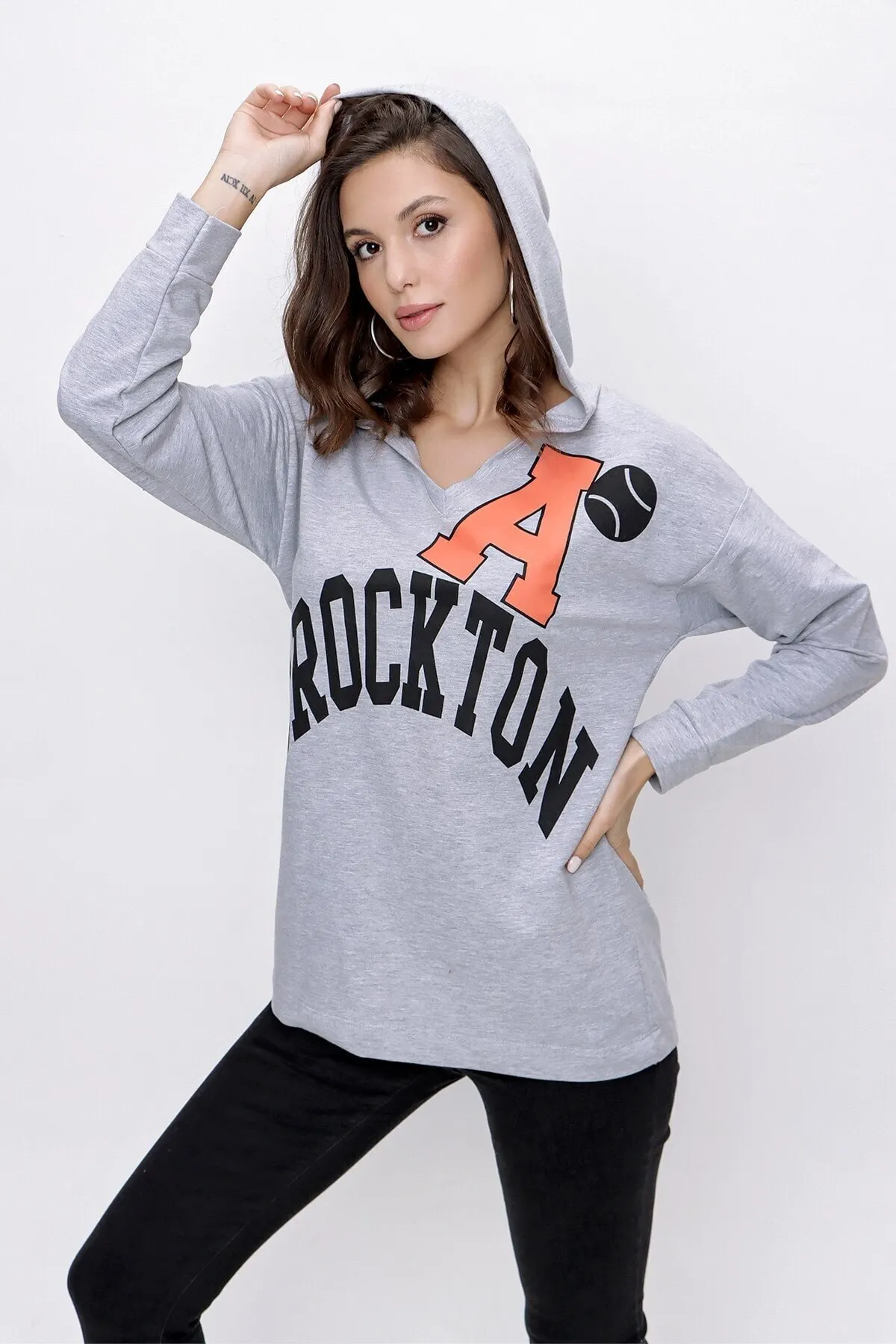 Women's Sweatshirt Hooded kton Printed V Neck 2 Thread Gray Hoodies Fashion All Season New Pullovers Fleece lovers
Women's Sweatshirt Hooded kton Printed V Neck 2 Thread Gray Hoodies Fashion All Season New Pullovers Fleece lovers