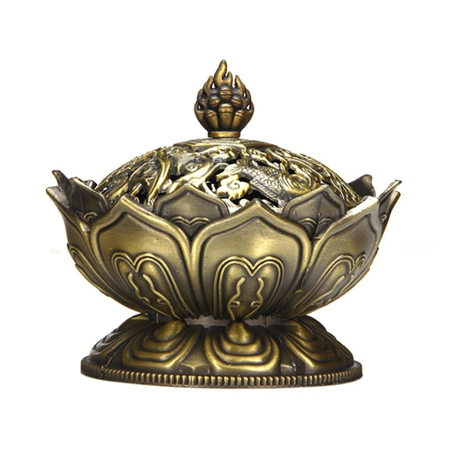 Incense Burner Alloy Zinc-copper Dish Chinese Buddha Incense Holder Burner Brass Sandalwood Censer Incense Burner Ornament
Incense Burner Alloy Zinc-copper Dish Chinese Buddha Incense Holder Burner Brass Sandalwood Censer Incense Burner Ornament