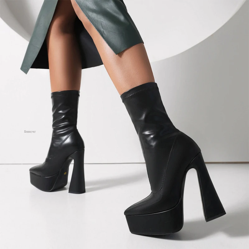 ENMAYER Mature Sexy Women Ankle Boots Autumn Winter Party Office Ladies Square Toe Thick Heels Genuine Leather Shoes Woman
ENMAYER Mature Sexy Women Ankle Boots Autumn Winter Party Office Ladies Square Toe Thick Heels Genuine Leather Shoes Woman