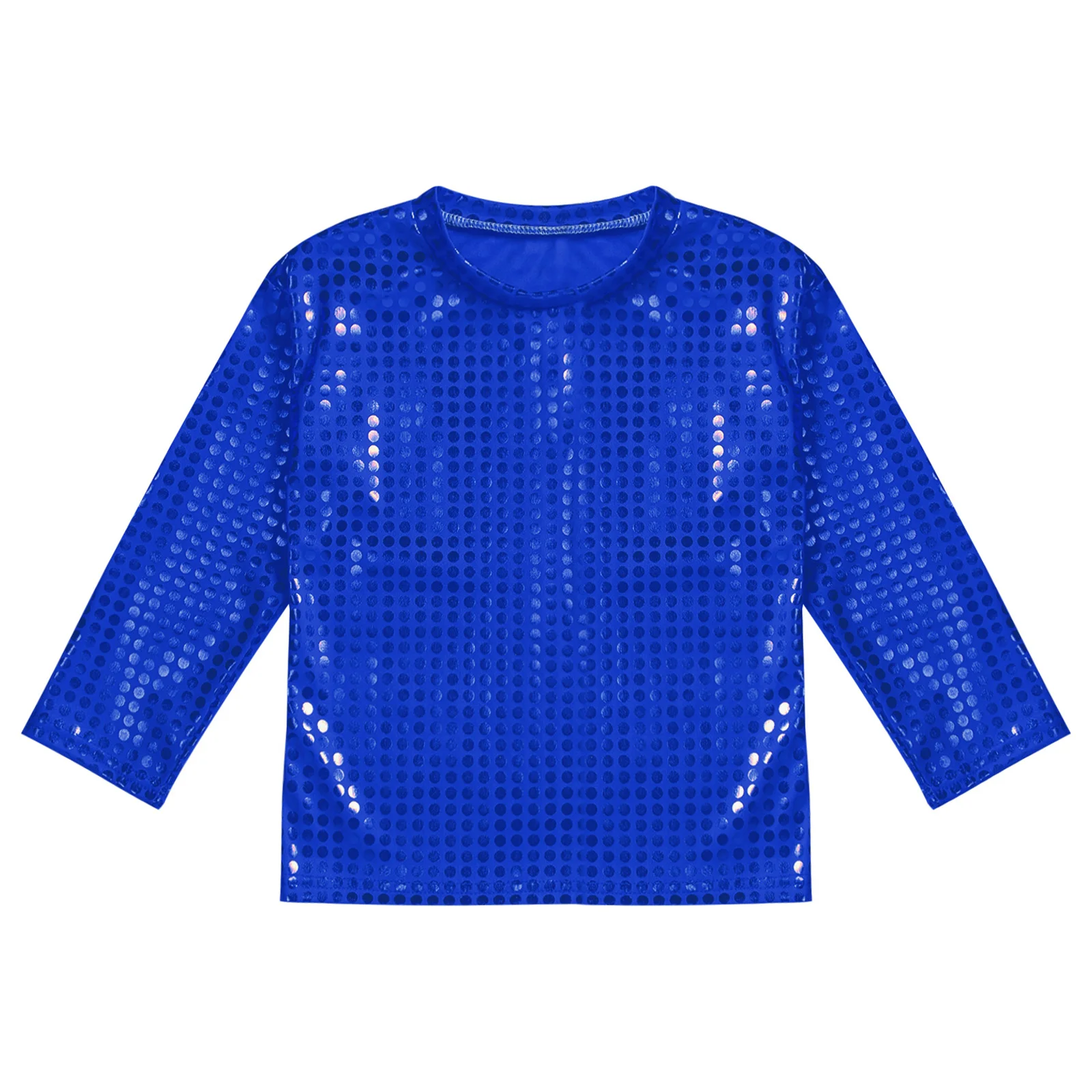 Kids Boys Girls Dance T-shirts Shiny Sequins Long Sleeve Solid Color Top for Jazz Dancewear Streetwear Stage Performance Costume
Kids Boys Girls Dance T-shirts Shiny Sequins Long Sleeve Solid Color Top for Jazz Dancewear Streetwear Stage Performance Costume