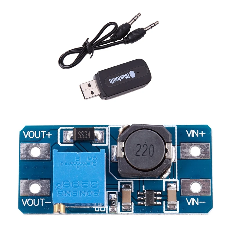 DC/DC Step Up Boost 2-24 V 5-28 V Connect Modulo For Caricatore & 3.5Mm Stereo Audio Music Speaker Receiver Adapter
DC/DC Step Up Boost 2-24 V 5-28 V Connect Modulo For Caricatore & 3.5Mm Stereo Audio Music Speaker Receiver Adapter