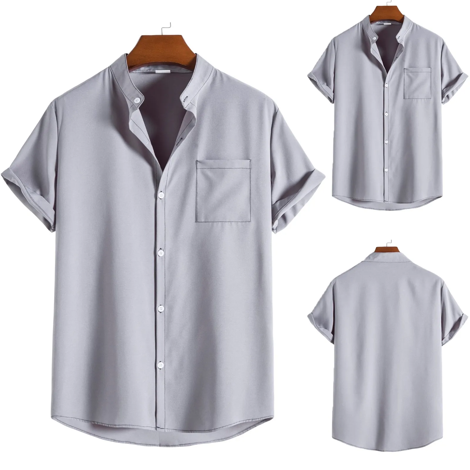 with Foam Men's Spring And Summer Top Shirt Soild Color Casual Lapel Large Size Beach New Years Eve Shirt Men Short Tee Shirt
with Foam Men's Spring And Summer Top Shirt Soild Color Casual Lapel Large Size Beach New Years Eve Shirt Men Short Tee Shirt