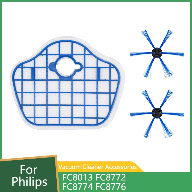 HEPA-фильтр боковая щетка для Philips FC8013 FC8772 FC8774 FC8776 подметальный робот-пылесос