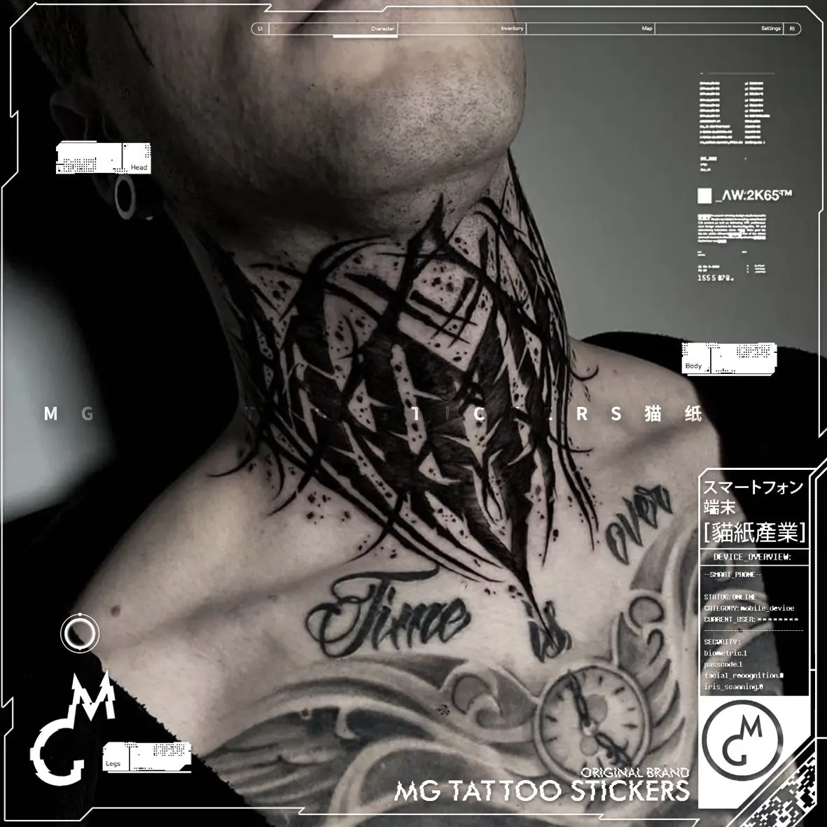 Goth Neck Tattoo Stickers for Men Hip Hop Rock Temporary Tattoos Waterproof Lasting Tattoos Fake Tattoos Tatuajes Temporales
Goth Neck Tattoo Stickers for Men Hip Hop Rock Temporary Tattoos Waterproof Lasting Tattoos Fake Tattoos Tatuajes Temporales