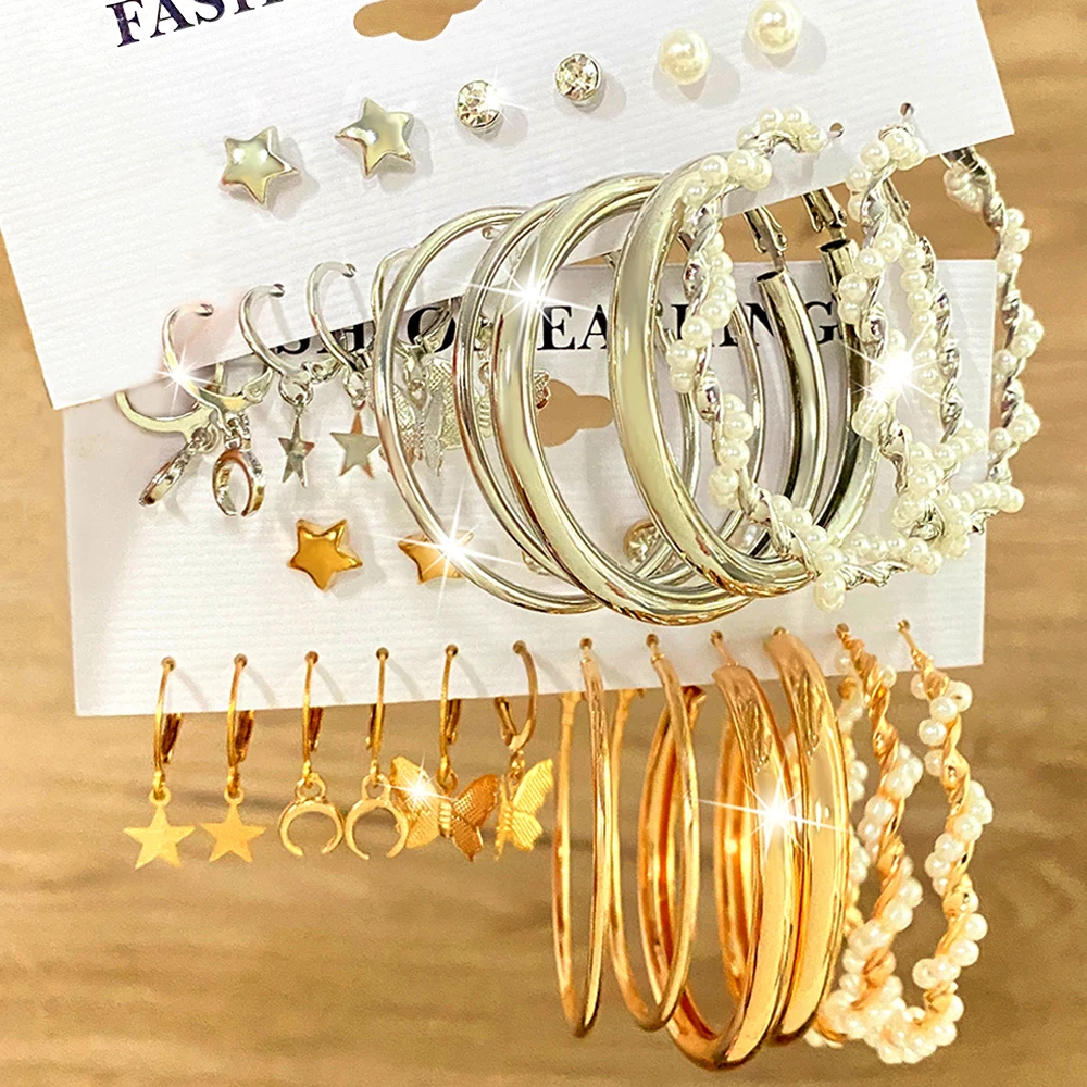 FNIO Metal Geometry Butterfly Star Moon Drop Earrings for Women Vintage Gold Color Chic Lady Girl Circle Earrings Party Jewelry
FNIO Metal Geometry Butterfly Star Moon Drop Earrings for Women Vintage Gold Color Chic Lady Girl Circle Earrings Party Jewelry