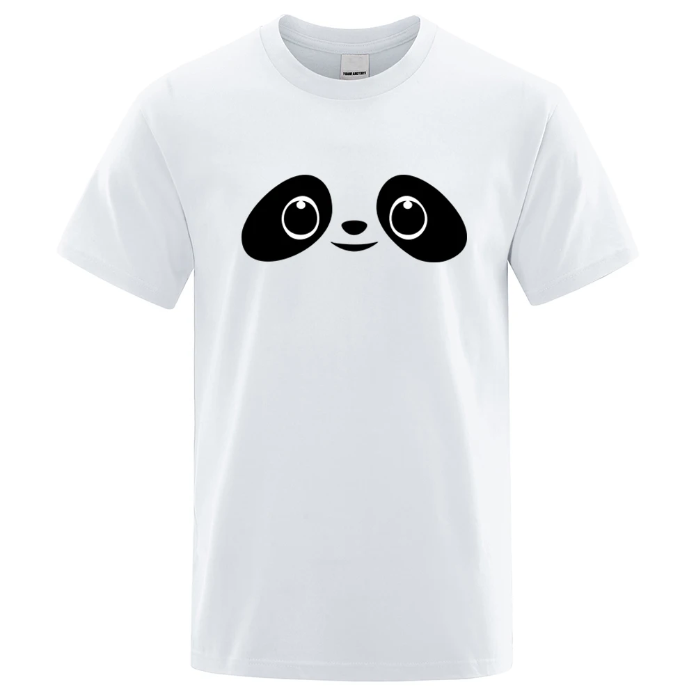 

Hot Summer cartoon panda Print Male T-Shirts Street Pure Cotton Tops Clothing Casual Sorts Short Sleeve Hip-Hop Males Tshirt