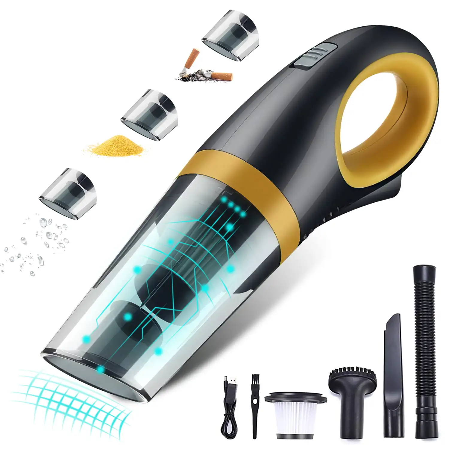 Car Vacuum Cleaner, 4-in-1High Power Portable Cordless Car Vacuum Cleaner Handheld for Car Home Cleaning (Orange)
Car Vacuum Cleaner, 4-in-1High Power Portable Cordless Car Vacuum Cleaner Handheld for Car Home Cleaning (Orange)