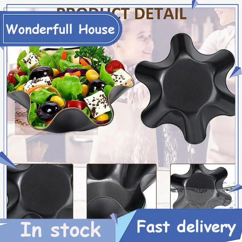Carbon Steel Tortilla Baking Bowl 6-inch 8-inch Flower-shaped Baking Pan Non-stick Flower-shaped Baking Tray Salad Bowl Creative
Carbon Steel Tortilla Baking Bowl 6-inch 8-inch Flower-shaped Baking Pan Non-stick Flower-shaped Baking Tray Salad Bowl Creative