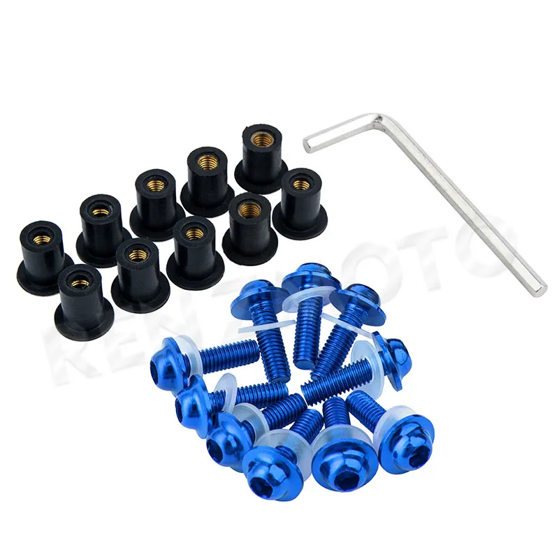 10pcs CNC Motorcycle Windshield Fairing Bolts Nuts Kit for Suzuki GSX600750 98-08
10pcs CNC Motorcycle Windshield Fairing Bolts Nuts Kit for Suzuki GSX600750 98-08