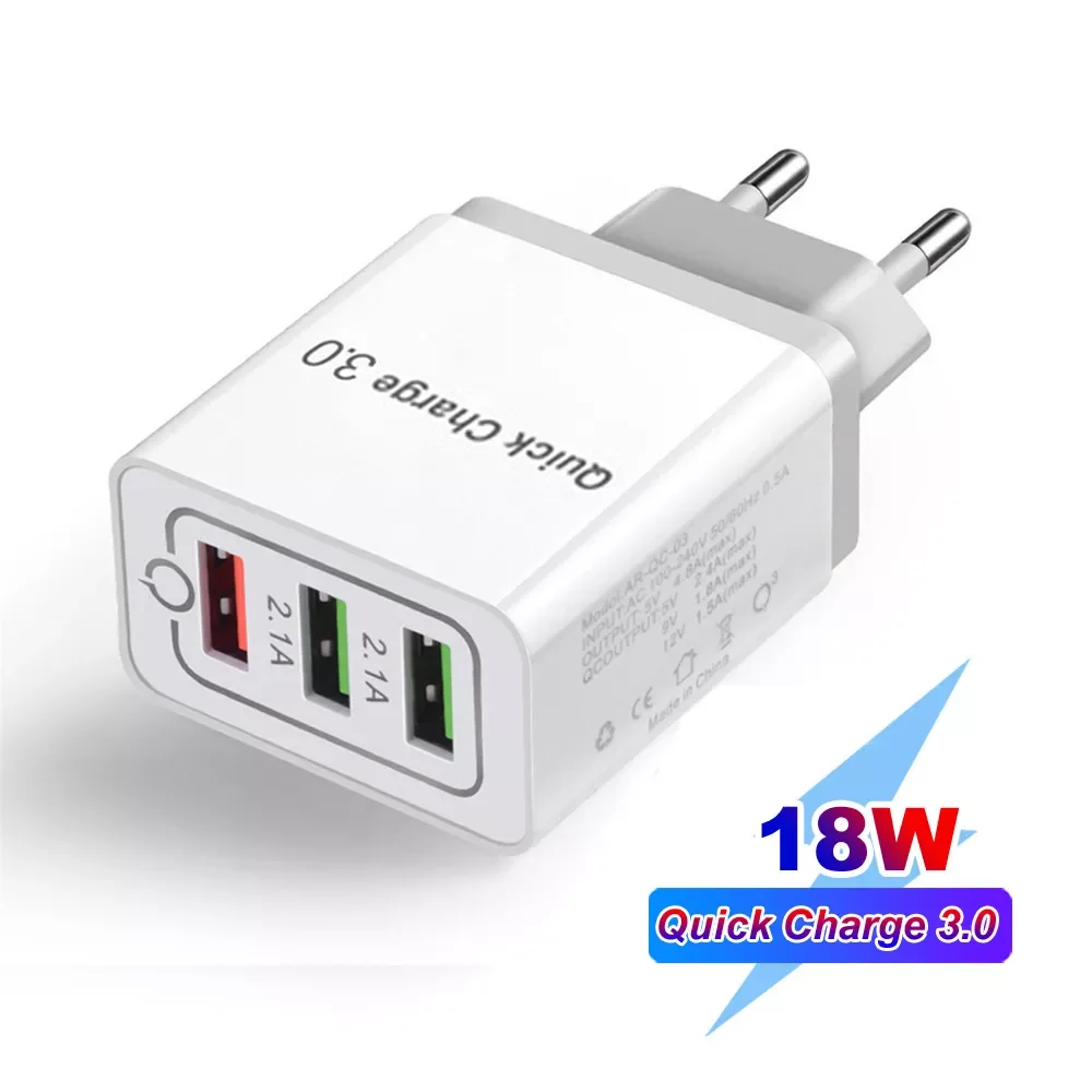 3 USB Charger Quick Charge 3.0 Fast USB Wall Charger Portable Mobile Charger QC 3.0 Adapter X EU US Plug
3 USB Charger Quick Charge 3.0 Fast USB Wall Charger Portable Mobile Charger QC 3.0 Adapter X EU US Plug