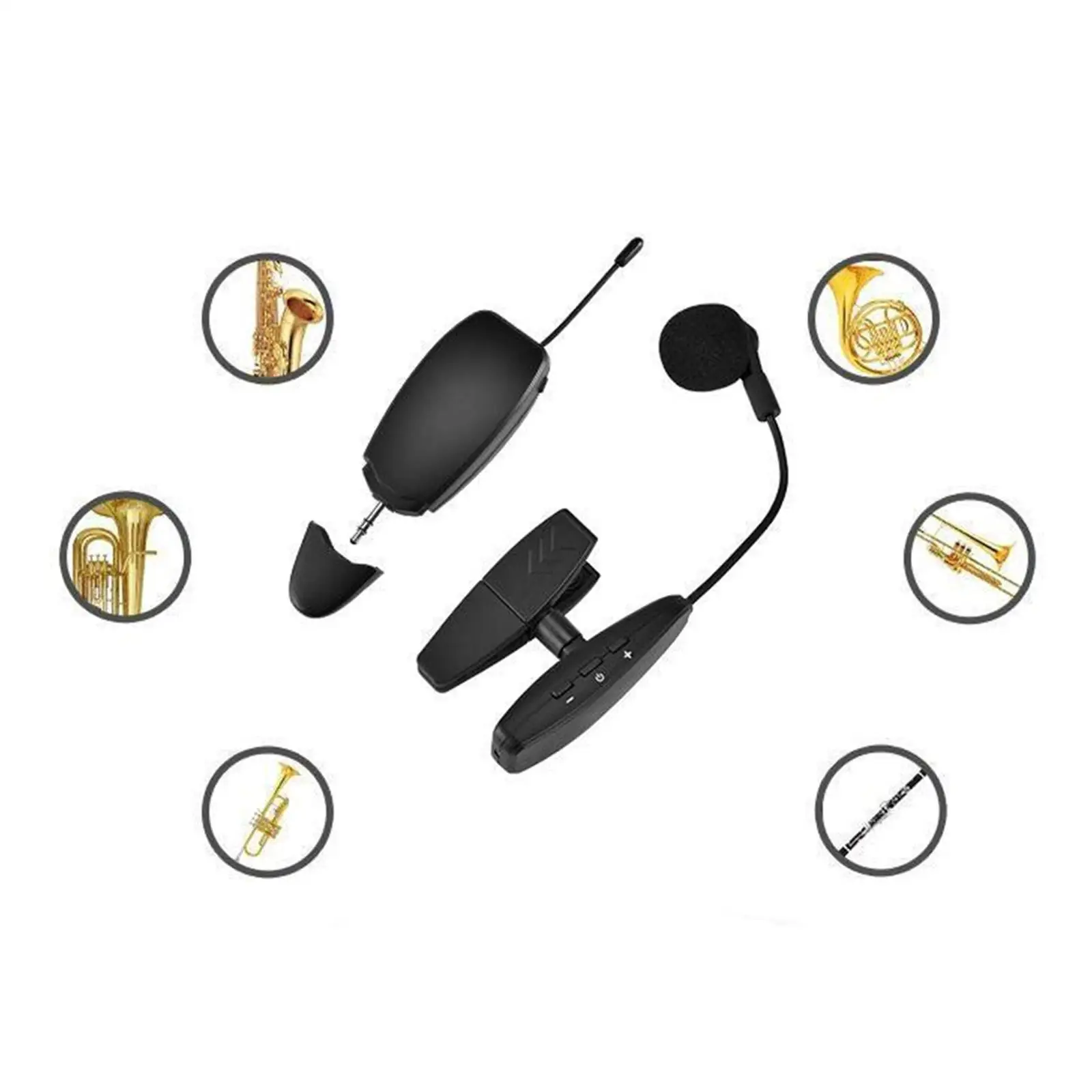 New UHF Saxophone Mic Wireless Microphone System Clip on Instruments for Saxophone Trumpet Sax Horn Tuba Performance Microphone
New UHF Saxophone Mic Wireless Microphone System Clip on Instruments for Saxophone Trumpet Sax Horn Tuba Performance Microphone